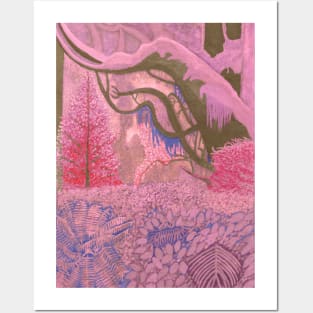 Forest Jungle Pink Spring Posters and Art